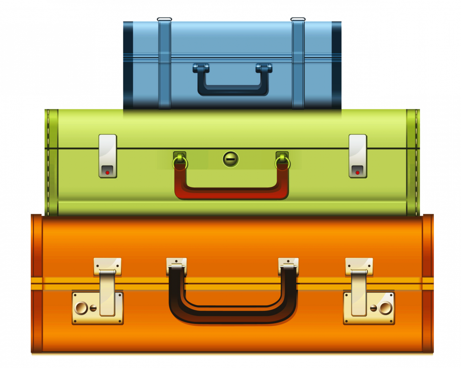 suitcases in a stack